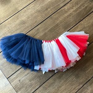 🇺🇸 Red, White, & Blue Infant TuTu, 100% Polyester, Approx. 6 Inches Long, Used